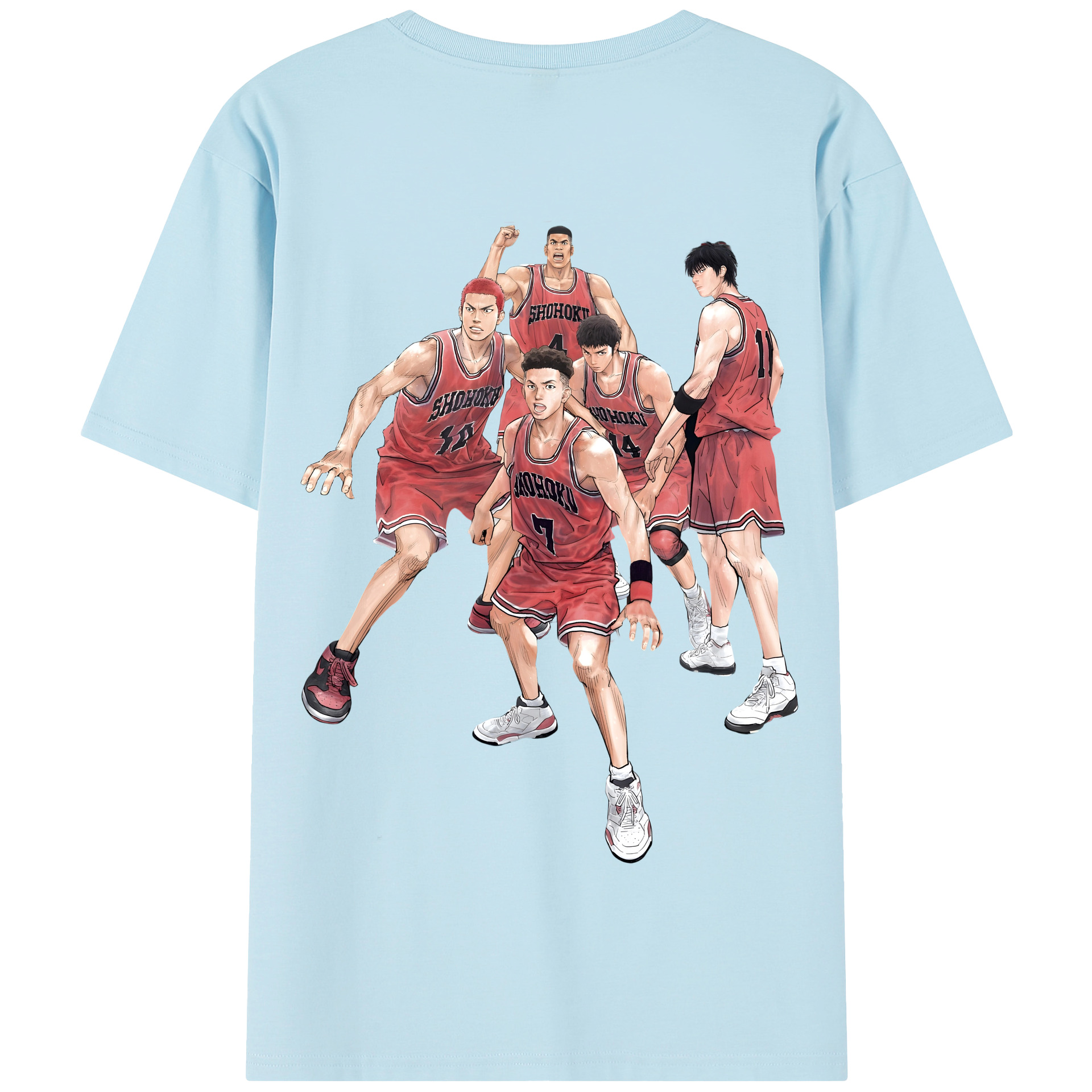 SLAM DUNK／スラムダンク 綿100％半袖Tシャツ（背面プリント）